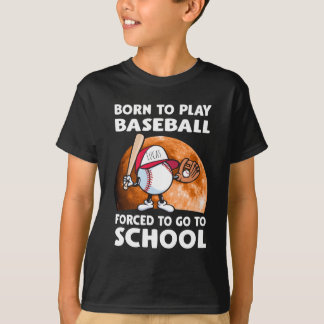 Né pour jouer au T-shirt de baseball