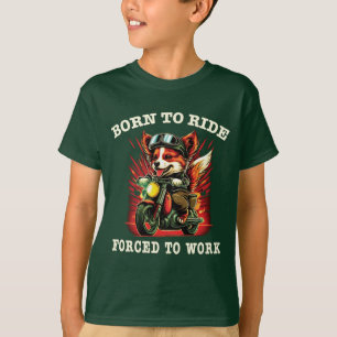 Né pour voyager Forcé à travailler T-shirt