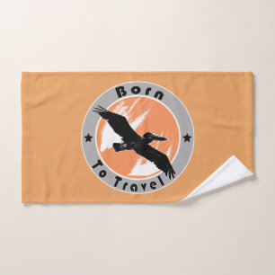 Né pour voyager serviette à main