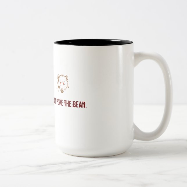 Ne poussez pas la tasse de café/thé d'ours (Droit)