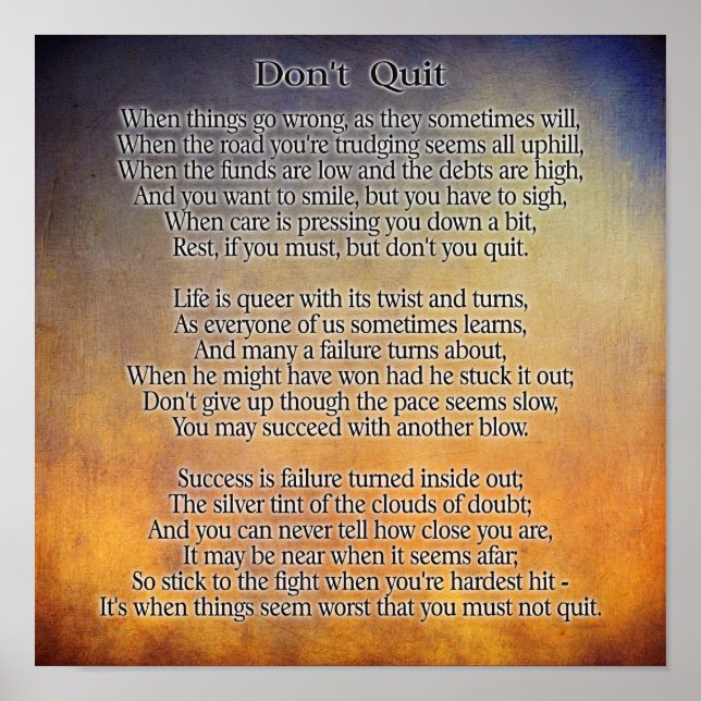 Ne quittez pas — Impression artistique ** 12 x 12 (Devant)