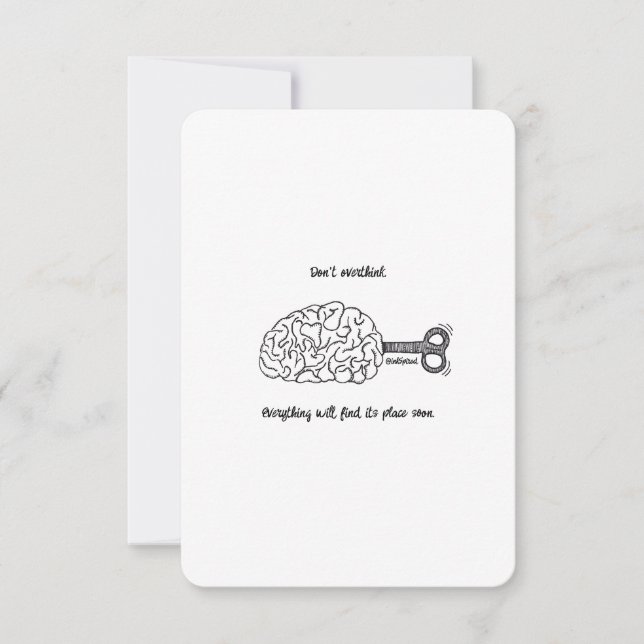 Ne réfléchissez pas trop, c'est bon - Carte Plat (Devant)