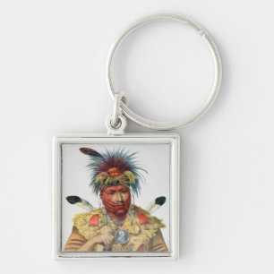 Ne-Sou-A-Quoit, a Fox Chief Keychain