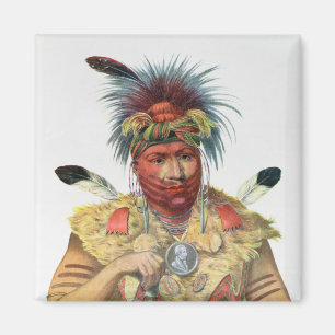 Ne-Sou-A-Quoit, a Fox Chief Magnet