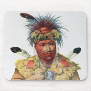 Ne-Sou-A-Quoit, a Fox Chief Mouse Pad