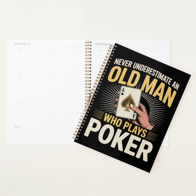 Ne sous-estimez jamais la carte de poker du vieil  (Devant avec enveloppe)