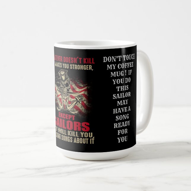 NE TOUCHE PAS MON CAFÉ MUG (Devant droit)