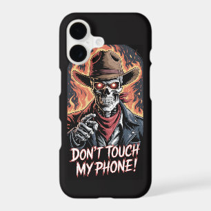 Ne touchez pas à mon téléphone, squelette de cow-b