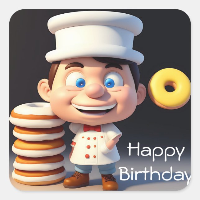 Ne Touchez Pas Mes Donuts, Stickers Anniversaire (Devant)