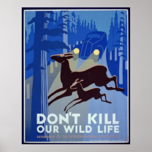 Ne tuez pas notre affiche de vie sauvage
