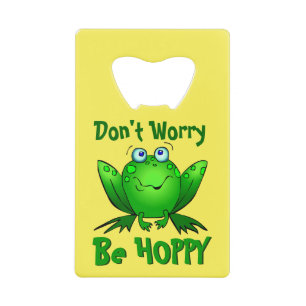 Ne vous inquiétez pas Be Hoppy Cute Green Frog w B