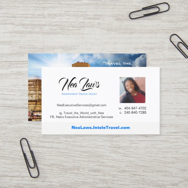 Nea Laws #2 Business Card (Front/Back In Situ)