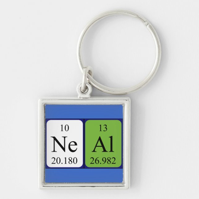 Neal periodic table name keyring (Front)