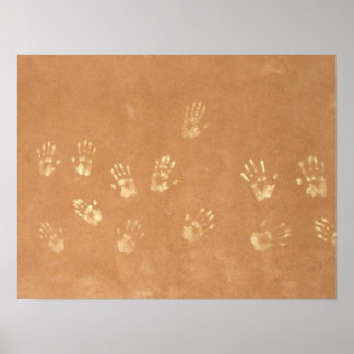 Neandertaler in Kalk Poster