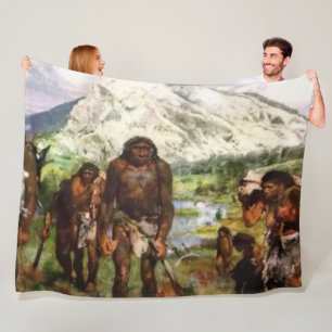 NEANDERTHAL FLEECE BLANKET
