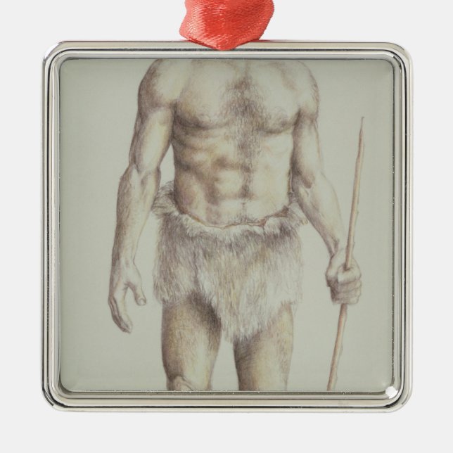 Neanderthal Man Metal Ornament (Front)