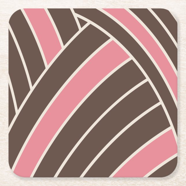 Neapolitan Abstract Square Paper Coaster (Front)