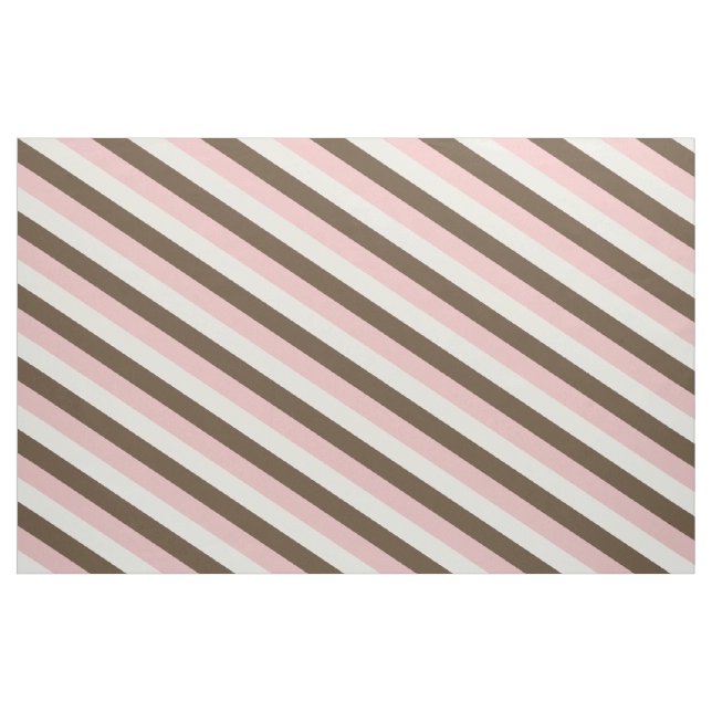 Neapolitan Colour Diagonal Stripes Pattern Fabric (Yard)