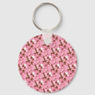 Neapolitan Dots 02 Pink Dark-KEYCHAIN Keychain