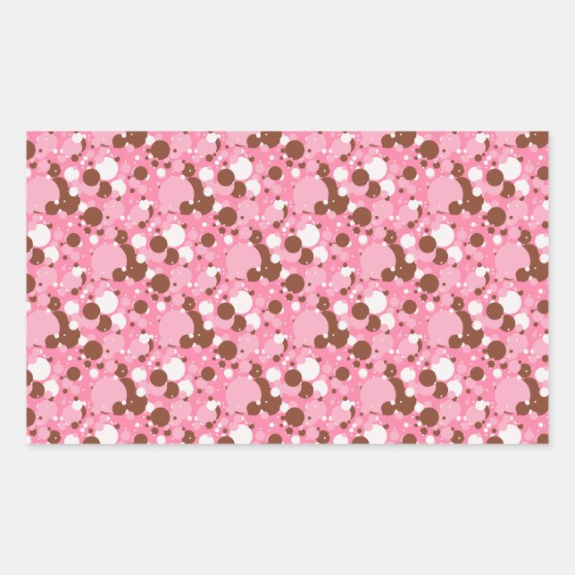 Neapolitan Dots 02 Pink Dark-RECTANGULAR STICKERS (Front)