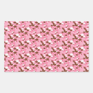 Neapolitan Dots 02 Pink Dark-RECTANGULAR STICKERS