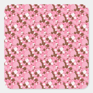 Neapolitan Dots 02 Pink Dark-Sq STICKERS