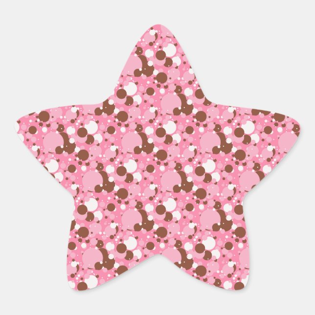 Neapolitan Dots 02 Pink Dark-STAR STICKERS (Front)