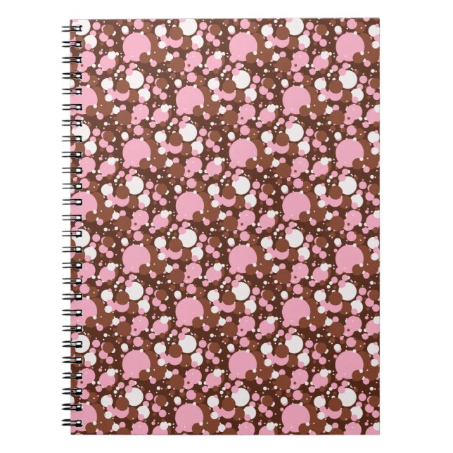 Neapolitan Dots 03 Brown M-SPIRAL NOTEBOOK (Front)