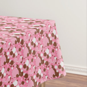 Neapolitan Dots 2-Pink Drk-52x70 COTTON TABLECLOTH