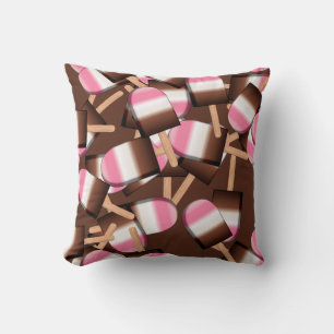Neapolitan Ice Cream Bars 02-Sq Throw Pillow