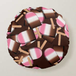 Neapolitan Ice Cream Bars 2-ROUND THROW PILLOW