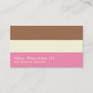 Neapolitan Ice Cream Business Card