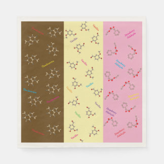 Neapolitan Ice Cream Chemistry Party Napkins