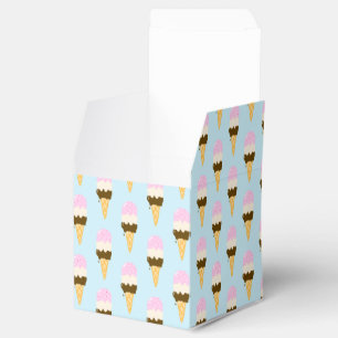 Neapolitan Ice Cream Cone Pattern Favor Box