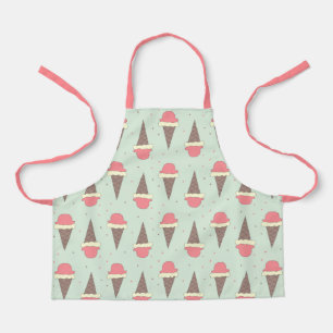 Neapolitan Ice Cream Cones on Mint apron