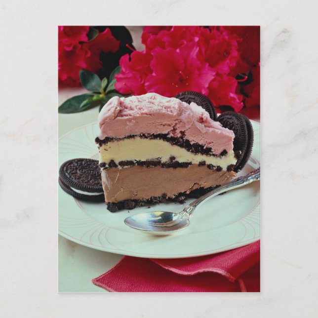 Neapolitan ice-cream pie postcard (Front)