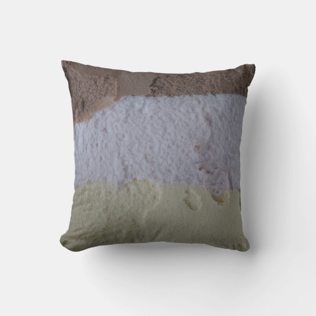 Neapolitan Ice Cream Pillow - Vanilla Reverse (Front)