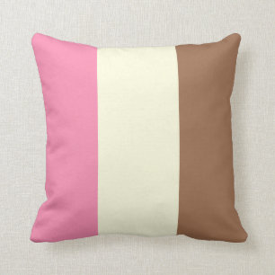 Neapolitan Ice Cream Throw Pillow
