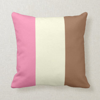 Neapolitan Ice Cream Throw Pillow