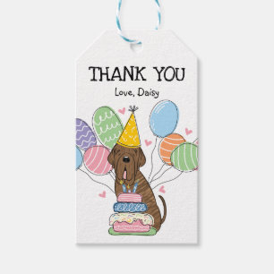 Neapolitan Mastiff Birthday Favour Gift Tags