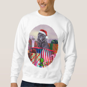 Neapolitan Mastiff Christmas Blue Sweatshirt
