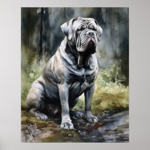 Neapolitan Mastiff Dog Art Print Poster