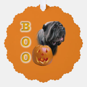 Neapolitan Mastiff Halloween BOO Ornament Card