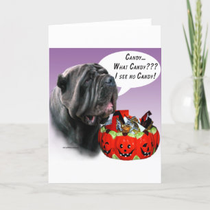 Neapolitan Mastiff Halloween Candy Card