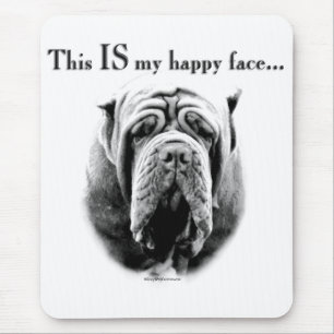 Neapolitan Mastiff Happy Face Mouse Pad