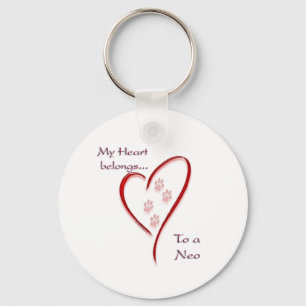 Neapolitan Mastiff Heart Belongs Keychain