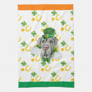 Neapolitan Mastiff Home Decor St Patricks Day Kitchen Towel