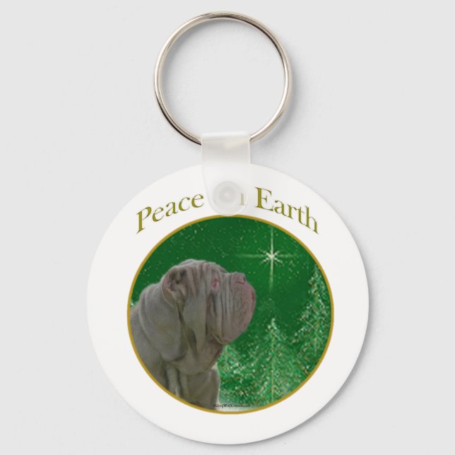 Neapolitan Mastiff Peace Keychain (Front)