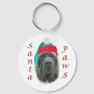 Neapolitan Mastiff Santa Paws Keychain