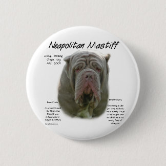 Neapolitan Mastiff (tawny) History Design 2 Inch Round Button
